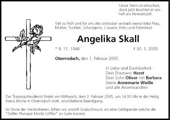 Anzeige von Angelika Skall von MGO