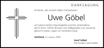 Anzeige von Uwe Göbel von MGO