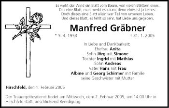 Anzeige von Manfred Gräbner von MGO