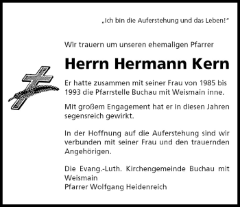 Anzeige von Hermann Kern von MGO