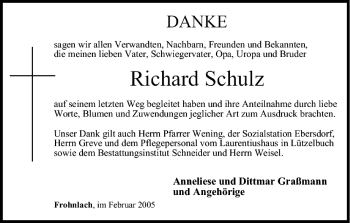 Anzeige von Richard Schulz von MGO