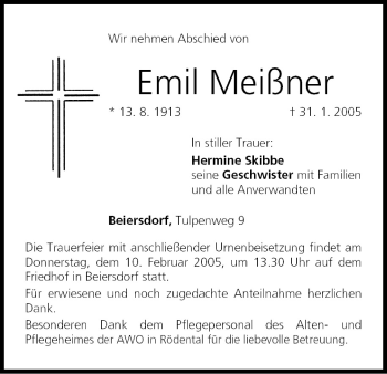 Anzeige von Emil Meißner von MGO