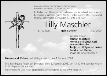 Anzeige von Lilly Maschler von MGO