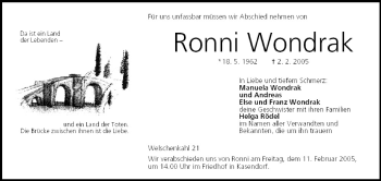 Anzeige von Ronni Wondrak von MGO