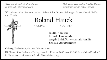 Anzeige von Roland Hauck von MGO