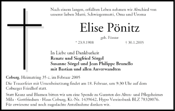 Anzeige von Elise Pönitz von MGO
