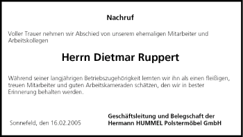 Anzeige von Dietmar Ruppert von MGO