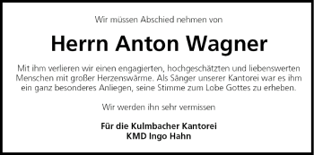 Anzeige von Anton Wagner von MGO
