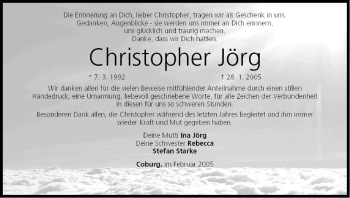 Anzeige von Christopher Jörg von MGO