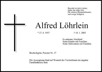 Anzeige von Alfred Löhrlein von MGO