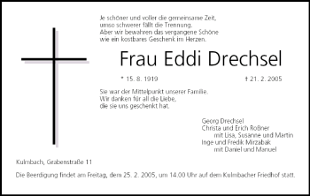 Anzeige von Eddi Drechsel von MGO