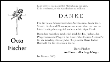 Anzeige von Otto Fischer von MGO