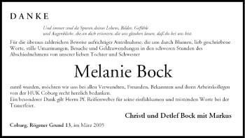 Anzeige von Melanie Bock von MGO