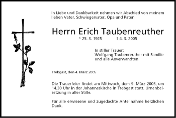 Anzeige von Erich Taubenreuther von MGO