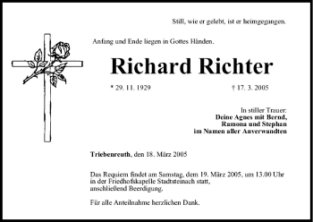 Anzeige von Richard Richter von MGO