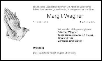Anzeige von Margit Wagner von MGO
