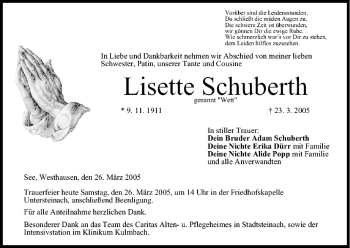 Anzeige von Lisette Schuberth von MGO