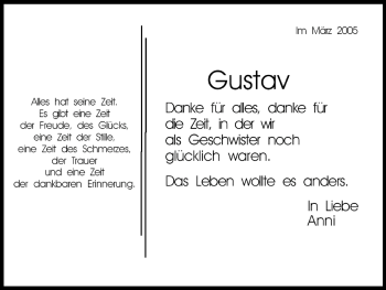 Anzeige von Gustav  von MGO