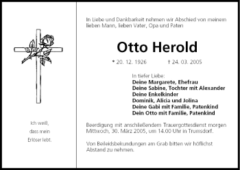 Anzeige von Otto Herold von MGO