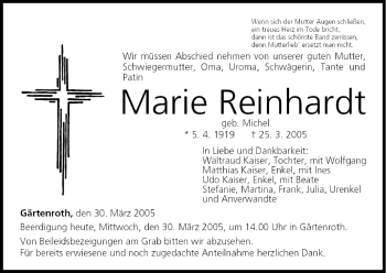 Anzeige von Marie Reinhardt von MGO
