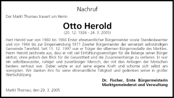 Anzeige von Otto Herold von MGO