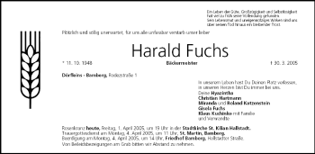 Anzeige von Harald Fuchs von MGO