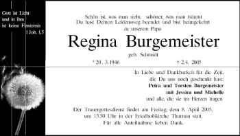 Anzeige von Regina Burgemeister von MGO
