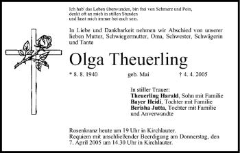 Anzeige von Olga Theuerling von MGO