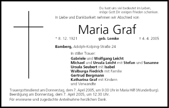 Anzeige von Maria Graf von MGO