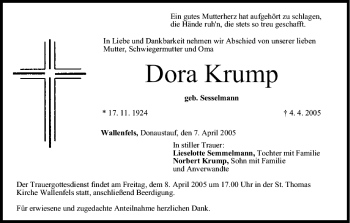 Anzeige von Dora Krump von MGO