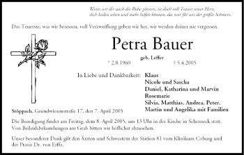 Anzeige von Petra Bauer von MGO