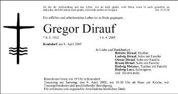 Anzeige von Gregor Dirauf von MGO