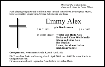 Anzeige von Emmy Alex von MGO