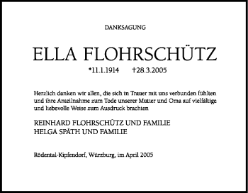 Anzeige von Ella Flohrschütz von MGO