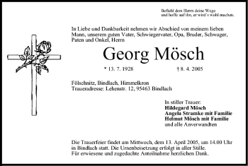 Anzeige von Georg Mösch von MGO