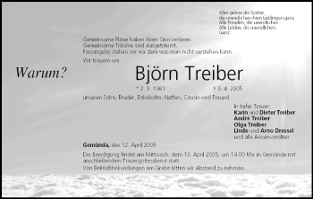 Anzeige von Björn Treiber von MGO