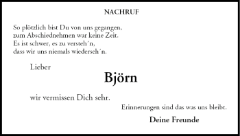 Anzeige von Björn  von MGO