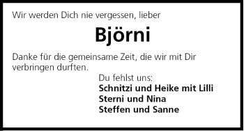 Anzeige von Björn  von MGO