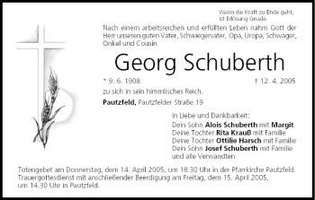 Anzeige von Georg Schuberth von MGO