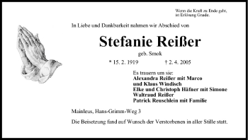 Anzeige von Stefanie Reißer von MGO