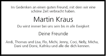 Anzeige von Martin Kraus von MGO