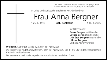 Anzeige von Anna Bergner von MGO