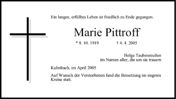 Anzeige von Marie Pittroff von MGO