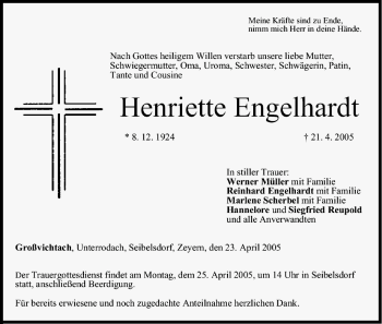 Anzeige von Henriette Engelhardt von MGO