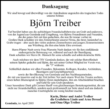 Anzeige von Björn Treiber von MGO