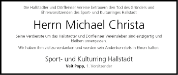 Anzeige von Michael Christa von MGO