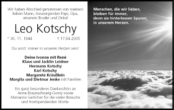 Anzeige von Leo Kotschy von MGO