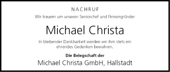 Anzeige von Michael Christa von MGO