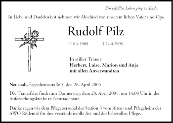 Anzeige von Rudolf Pilz von MGO