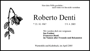 Anzeige von Roberto Denti von MGO